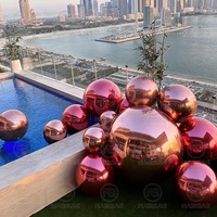 Maßgefertigte Roségold Aufblasbare Spiegelkugel Weihnachts- und Hochzeitsdekoration Außenwerbung Große Glänzende Spiegelkugeln Ballon