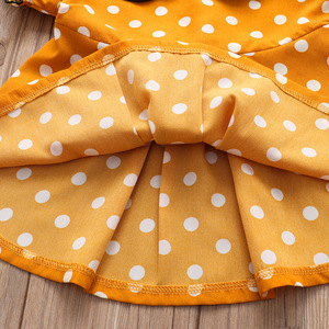 Conjuntos Coreanos para Niñas Pequeñas, Vestido de Manga Corta con Estampado de Calabaza y Ropa Interior para Bebés, Venta al Por Mayor - Product Image 6