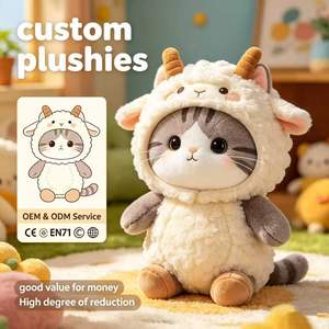 Peluche Personalizzati di Pecore e Gatti, Morbidi <span class=keywords><strong>Animali</strong></span> Imbottiti <span class=keywords><strong>per</strong></span> Decorazioni a Tema Fattoria e Forniture all'Ingrosso - Product Image 1