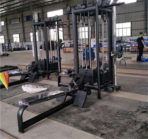 Macchina Professionale SK per Allenamento di Forza, Stazione Multipla a 4 Postazioni con Lat Pulldown e Low Row, Attrezzatura da Palestra di Grado Commerciale - Product Image 3