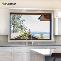 Fenêtre panoramique en aluminium mince et étroite, longue et haute, du sol au plafond, non ouvrante, pour escalier