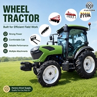 Tracteur agricole FULCORE avec prise en charge OEM/ODM, sortie hydraulique simple, sélection de vitesses flexible pour la culture, tracteur 4x4