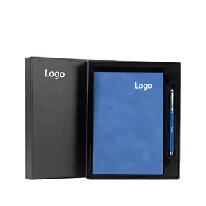 Caderno de alta qualidade com impressão, 2023 diário, presente de luxo, notebook, capa dura, conjunto de logotipo personalizado, com planejador de caneta