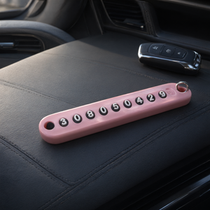 Porte-clés de stationnement temporaire pour voiture avec numéro de téléphone et chiffres coulissants ajustables - Product Image 3
