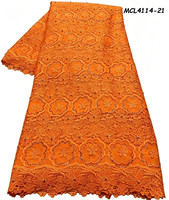 Nouveau Tissu en Dentelle Guipure Brodé Perlé de Haute Qualité, 5 Yards, Imprimé Animaux Africains, Écologique, 100% Polyester, Style Prédécoupé