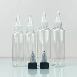Botella de líquido extruido de plástico PET, botella dispensadora de 1oz, botella de goteo de lavado de laboratorio, botella de pigmento de acuarela