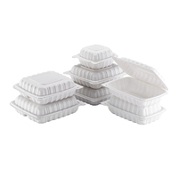 Tiya PP Qualité Alimentaire Snap Lock Carré À Charnière Carré Récipients Alimentaires En Plastique Préparation De Repas Récipients Alimentaires pour Micro-ondes
