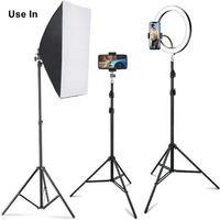 Dudukan tripod 1.6M murah, untuk ponsel dengan lampu cincin selfie