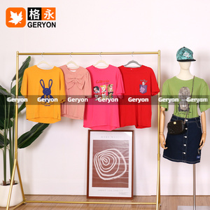 T-shirts d'été <span class=keywords><strong>vintage</strong></span> Geryon pour femmes, <span class=keywords><strong>vêtements</strong></span> d'<span class=keywords><strong>occasion</strong></span> pour femmes, 45 kg MOQ, 90-98% neufs, qualité export - Product Image 2