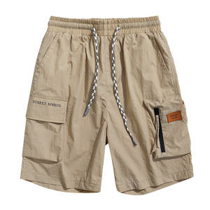 Pantalones cortos de trabajo de color liso con logo personalizado para hombre, tallas grandes, estilo holgado, tendencia INS Joker 2025, ¡superventas! - Product Image 1