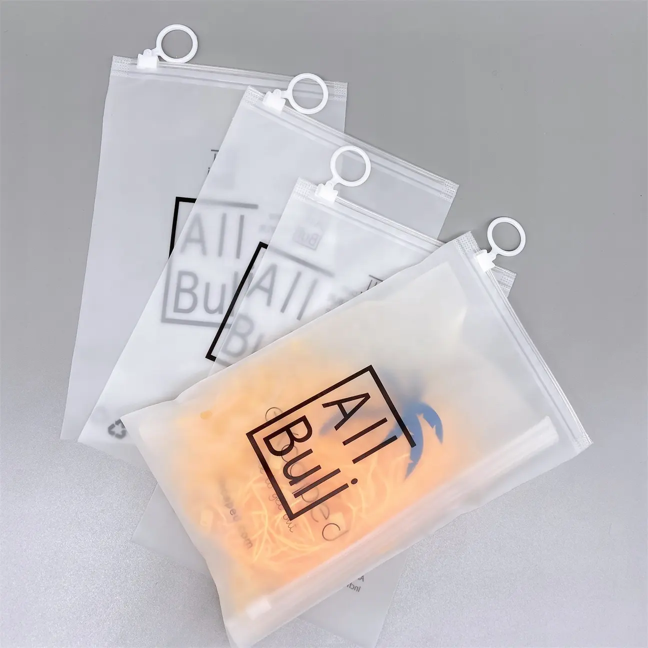 Individuell bedruckte Reiß verschluss tasche mattweiß Verpackungs tasche Für Telefon hülle/Verpackung Frosted Transparent Zip Bag