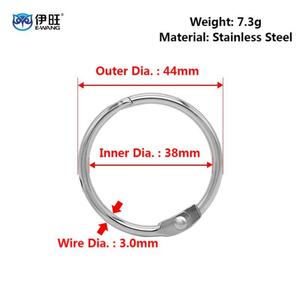 Anillas de Encuadernación de Acero Inoxidable YIWANG de 1.5 Pulgadas, Anillas de Encuadernación Plateadas con Recubrimiento de Níquel - Product Image 3