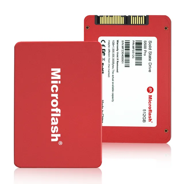 ฮาร์ดดิสก์ไดรฟ์ microflash 2.5นิ้ว SATA SSD 128GB 256GB ฮาร์ดดิสก์ SSD 512GB สำหรับเดสก์ท็อป