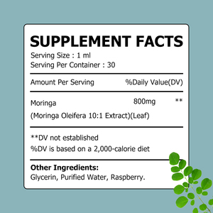 Gotas Líquidas de Moringa Más Vendidas, Promueven una Piel y Cabello Saludables, Mantienen el Equilibrio del Azúcar en la Sangre, Fitonutrientes, Minerales, Apoyo Energético - Product Image 2