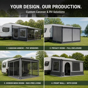 Annexe de <span class=keywords><strong>caravane</strong></span> personnalisée, <span class=keywords><strong>auvent</strong></span> de camping-car, enclos OEM ODM, petit MOQ 100 ensembles - Product Image 2