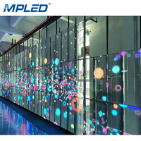 Mploed P3.91-P7.81 verre Tv rideau prix intérieur Transparent Led écran d'affichage vidéo panneau mural