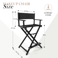 Chaise de maquillage pliable professionnelle de style luxueux, portable, en alliage d'aluminium pour artistes et peintres en peinture faciale
