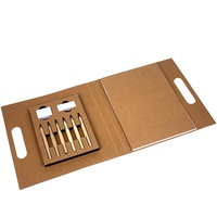 Ensemble de papeterie combiné : papier à colorier et crayons de couleur, crayons fixés sur un livre, kit de dessin et de coloriage portable personnalisé avec poignée