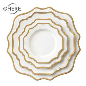 OH bán buôn hướng dương hình dạng đám cưới sứ sạc tấm món ăn đặt bữa ăn tối cho nhà restarunt Đảng Bộ đồ ăn - Product Image 1