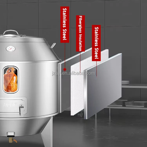 Mesin pemanggang pemanggang bebek arang Cina alat Oven pemanggang arang besi tahan karat untuk ayam babi domba - Product Image 2