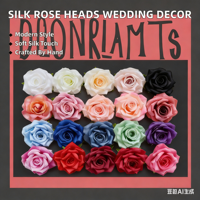 Fleurs artificielles en soie ODIS faites à la main pour mariage, résistantes à la décoloration, roses blanches et bleues modernes pour la fête des mères, Noël, cérémonie, arche