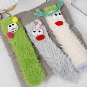 Calcetines de felpa bonitos y feos para mujer, calcetines gruesos y cálidos de felpa para otoño e invierno, calcetines de tubo para dormir en casa - Product Image 3