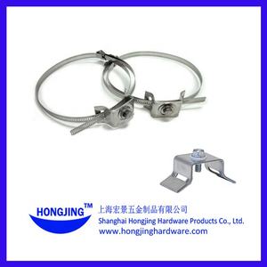 Soporte de pierna acampanada Soporte de poste de perno único de acero inoxidable Soporte de montaje de señal - Product Image 5