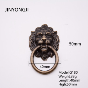 Antique Hộp Gỗ Hợp Kim Kẽm Lion Kim Loại Kéo Vòng Locker Door <span class=keywords><strong>Handle</strong></span> - Product Image 6