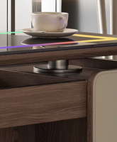 Table basse multifonctionnelle convertible en bois massif durable avec rangement, style moderne, fabriquée en Chine