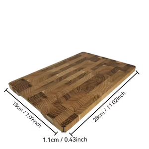Planche à découper en bois naturel, planche créative en bois pour barbecue, camping, présentation de steaks, planche à découper en teck - Product Image 4