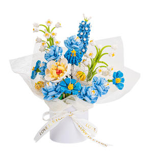 Bloques de Construcción de Partículas Pequeñas, Ramo de Flores, Juguete Educativo para Adolescentes, Regalo de Cumpleaños, Alta Simulación, 200-400 Piezas - Product Image 2