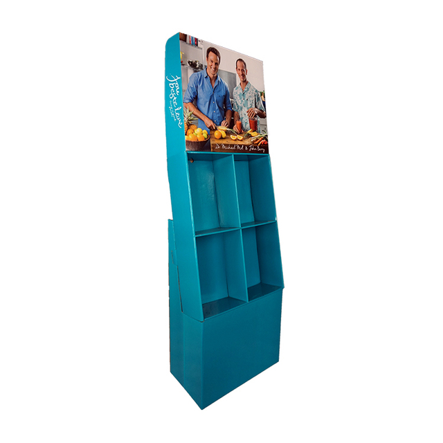 Eco Friendly Foldable Corrugated Floor Display Stand Custom Logo PDQ Rack For Cosmetic Skincare Makeup Beauty Shop Display