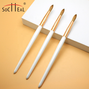 <span class=keywords><strong>Pennello</strong></span> per Unghie Acriliche con Logo Personalizzato, Setole Kolinsky Pure al 100%, Testa Tonda e Manico in Oro Rosa per Nail Art - Product Image 4