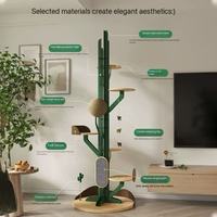 Arbre à chat en bois massif créatif, minimaliste, gain de place, une seule pièce, pour grimper, lit pour chat, utilisation domestique.