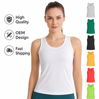 Débardeur de sport léger pour femme en tissu mesh personnalisé, séchage rapide, respirant, conception OEM, pour la course, l'entraînement et le fitness