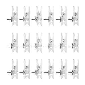 Mini pinces à photos transparentes, 100 pièces, pour accrocher au mur, décoration de la maison, guirlandes lumineuses, utilisation en maternelle, Design minimaliste - Product Image 5