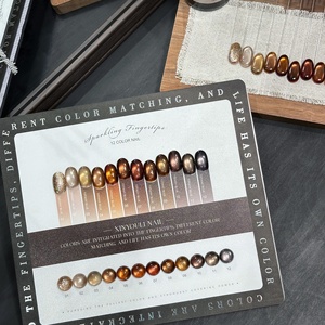 Nouveau Vernis à Ongles Gel Effet Œil de Chat Ambre 12 Couleurs Automne/Hiver 2026, Marron <span class=keywords><strong>Caramel</strong></span> Flash Éclaircissant, Populaire pour LED - Product Image 1