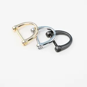 Recycled Zinc Alloy D-Shaped U Rings adjusting buckle outdoor sports buckle luggage auto detachable
