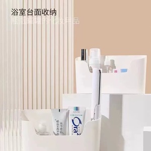Wall Mounted <b>Storage</b> <b>Box</b> Rectangle White No Drill Easy To Clean Bathroom <b>Kitchen</b> Wardrobe Side Shelf - Product Image 4