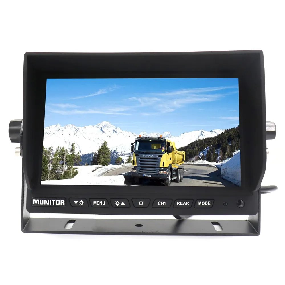 Monitor LED IPS HD da 7 ''1024*600 per MDVR, supporto funzionante con uscita Video FHD 1080P MDVR