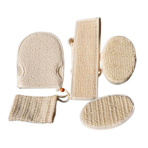 Esponja Natural de Doble Cara, Guante Corporal para Baño, Biodegradable, Guante Limpiador, Removedor de Piel Muerta, Almohadilla <span class=keywords><strong>Exfoliante</strong></span> para Masaje en la Ducha - Product Image 1