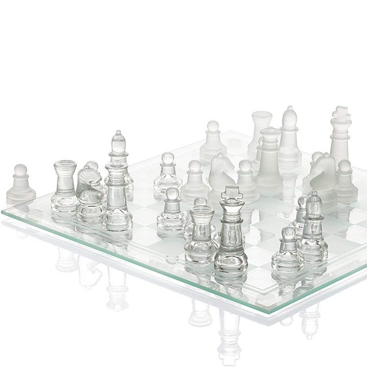 Хит продаж, новый твердый Хрустальный Шахматный набор, стеклянная настольная игра Schach Go хорошего качества на Рождество, день рождения, премиум подарок
