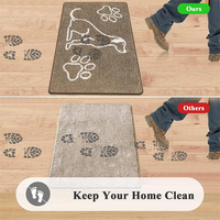 Tapis d'entrée personnalisé Tapis d'intérieur absorbant antidérapant pour trappeur de boue Tapis de porte lavable à profil bas pour chien