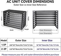 Cache-climatiseur en métal durable de haute qualité, écran d'intimité, cache-climatiseur mini-split en aluminium à persiennes pour jardin extérieur