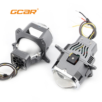 Projecteur de phare carré universel GCAR RS1, petit modèle de 3 pouces, 60W, lumière laser bi-LED avec support d'installation facilement détachable