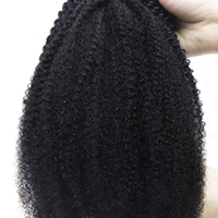 Extensions de cheveux humains afro crépus en vrac, 100 % cheveux vierges indiens Remy, sans nœuds ni perte, pour tissage bouclé crépus pour femmes noires