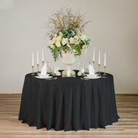 Nappe ronde en satin ivoire, tissu lisse de qualité, pour mariage, banquet, fête, dîner, décoration d'événements