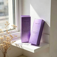 Emballage cosmétique sur mesure haut de gamme avec gaufrage dégradé violet, vente en gros OEM, tube et boîte pour soins de la peau