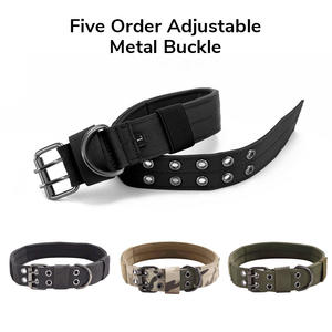 Heavy Duty Metal Pin Hebilla Nylon <span class=keywords><strong>Dog</strong></span> Colla Correas ajustables duraderas Collares de trabajo para perros grandes - Product Image 4