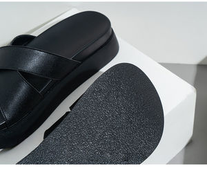 Chaussures d'extérieur pour femmes en cuir véritable, antidérapantes, style urbain tendance, dessus en cuir de vachette (4,5 cm), printemps/automne - Product Image 3